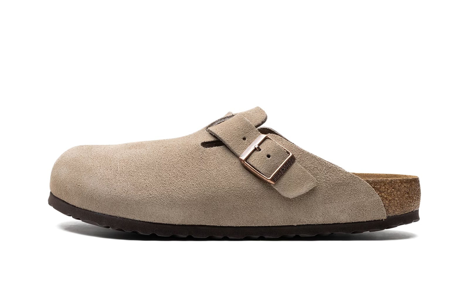 Birkenstock Boston Soft Footbed Suede Leather Taupe 560771
