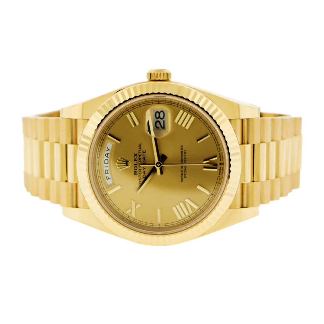 Rolex Day-Date 40mm 18k Yellow Gold Champagne Dial President 228238