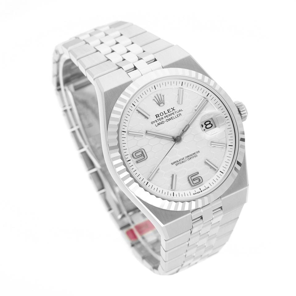 Rolex Land-Dweller 40mm White Rolesor Honeycomb Dial 127334