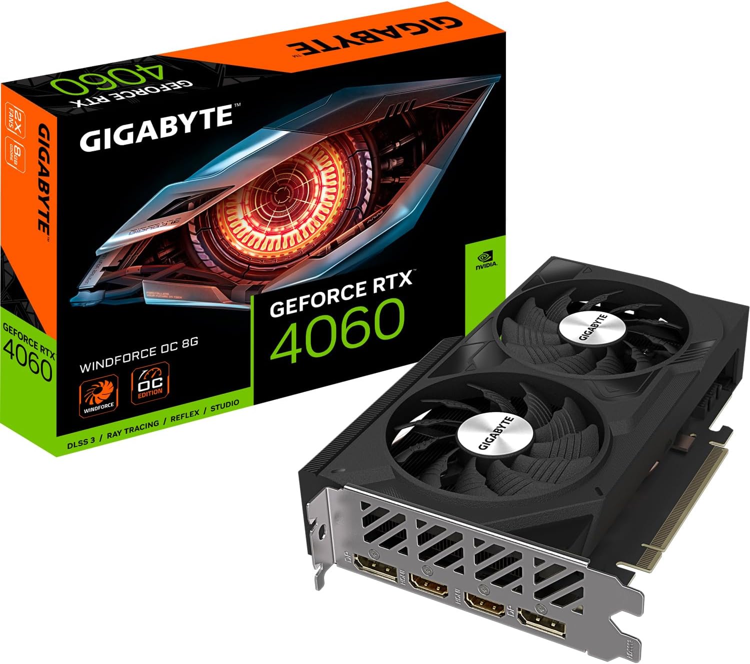 Gigabyte GeForce RTX 4060 Windforce OC 8GB Graphics Card