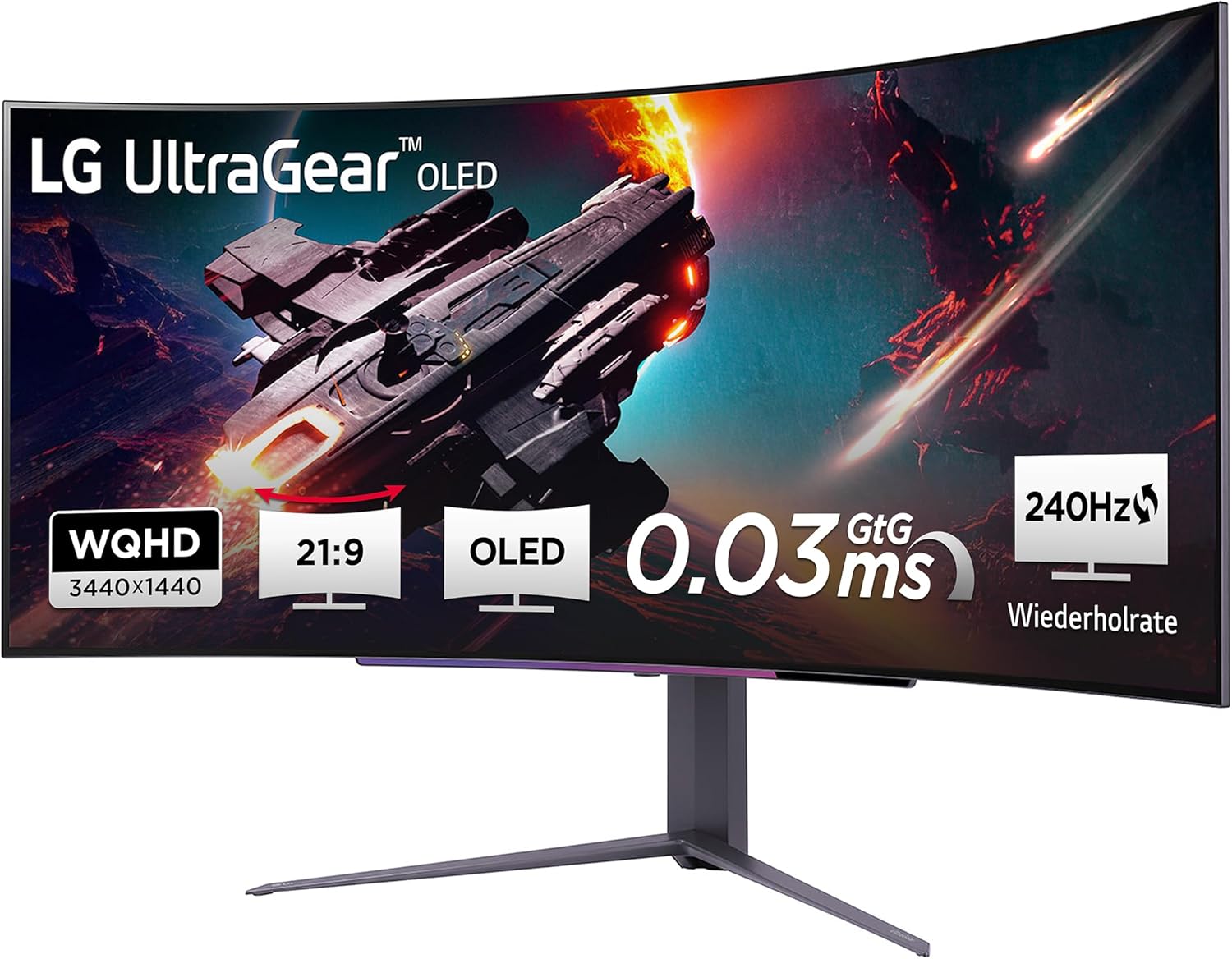 LG UltraGear OLED 45-inch Curved Gaming Monitor
