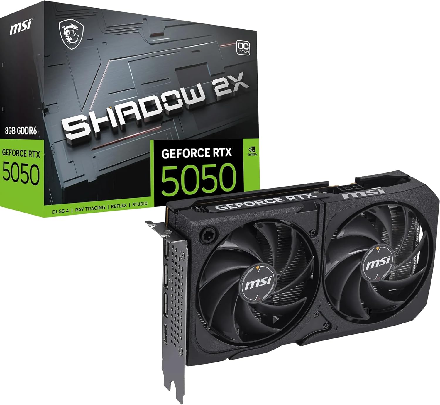 MSI GeForce RTX 5050 Shadow 2X OC 8GB Graphics Card