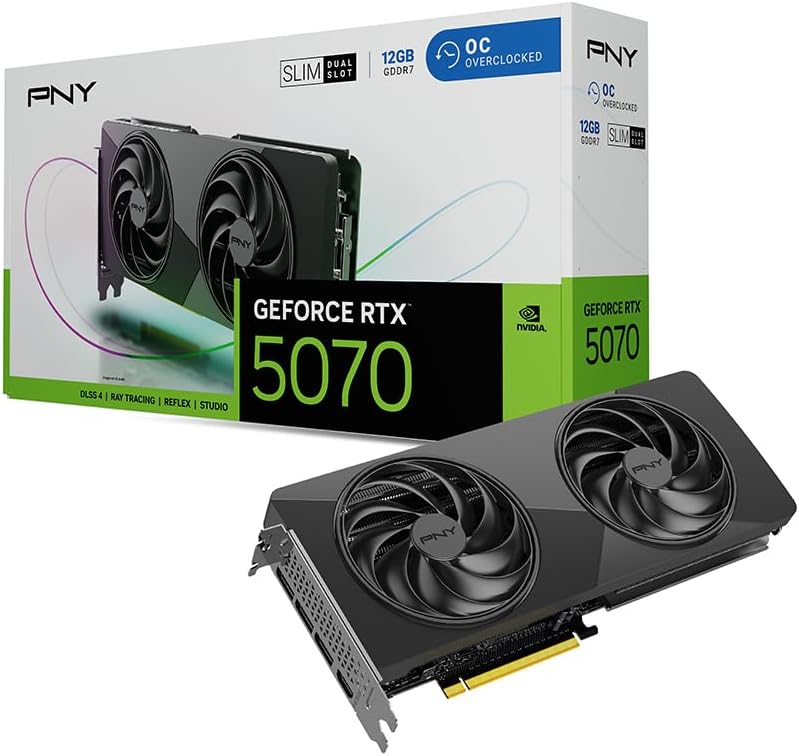 PNY GeForce RTX 5070 12GB Dual Fan Graphics Card